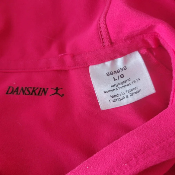 Danskin Vibrant Pink Full Zip Jacket with Hood L - Picture 8 of 8